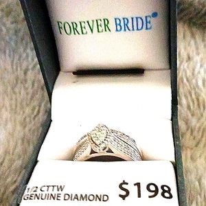 Woman's two piece engagement rings